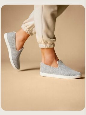 Allbirds Women's Merino Wool Loungers Slip-On Shoes Natural Grey/ 6
